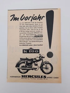 Clipping Pubblicità Advertising 1957 HERCULES K 100 Jm Coriahr  - Imagen 1 de 1