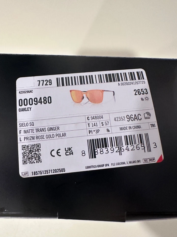 Gafas de sol Oakley Sielo SQ Mate Transparente Jengibre/Prizm Oro Rosa Polarizadas  Foto 1 de 4