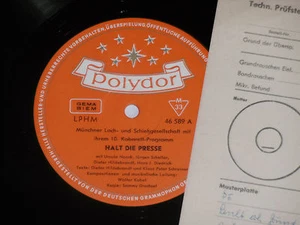 DIE MÜNCHNER LACH- &... -Halt die Presse- LP 1963 Polydor Archiv-Copy mint - Imagen 1 de 1