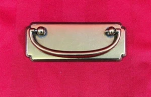 Drawer Pull Vintage Brass Bail and Backplate 3" On Center - Picture 1 of 3