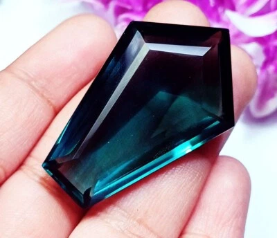 Green Amethyst Fancy Cut Loose Gemstone 67.20 Ct Certified For sale - Image 1 of 4