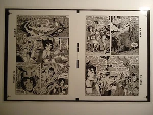 1969 MARVEL SUB-MARINER # 9 DOUBLE PAGES 2 & 3 PRODUCTION ART ACETATE SERPENT C. - Picture 1 of 1