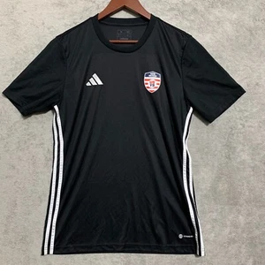 Adidas Slim Fit Aeroready Black Top Youth M Crew Neck Short Sleeve Polyester - Picture 1 of 10
