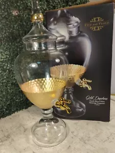 Fitz and Floyd Beverage Dispenser Daphne Gold Elegant 1 Gallon Barware Box  - Picture 1 of 14