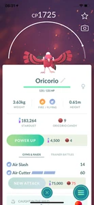 Pokemon - #741 Oricorio Baile!! Versand am selben Tag oder garantiert am nächsten Tag! Go - Bild 1 von 1