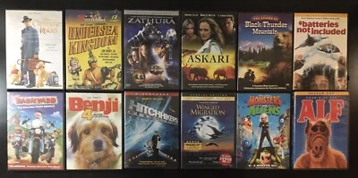 13 Kids Movies on 10 DVDs Zathura Barnyard Benji Monsters vs Aliens Askari &More - Image 1 of 4