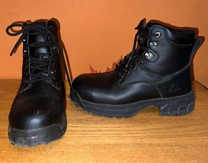 ACE Work Boots ShoesForCrews August 77319W, Steel Toe Slip Resistant Black M 9 - Picture 1 of 8