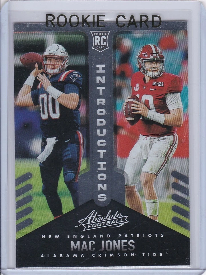 MAC JONES ROOKIE CARD New England Patriots ABSOLUTE FOOTBALL Introductions RC! - Image 1 of 2
