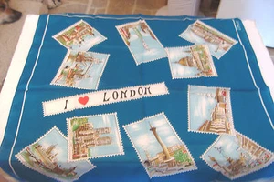 ~ I (HERZ) LONDON SCHAL ~ 26,5" QUADRATISCH ~ - Bild 1 von 10