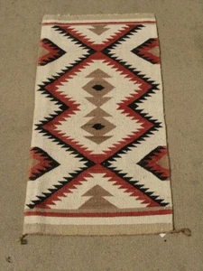 Large Wool Kilim Navajo Southwestern Bohemian Runner Rug 2.6x8 ft Handmade Rug - Picture 1 of 2