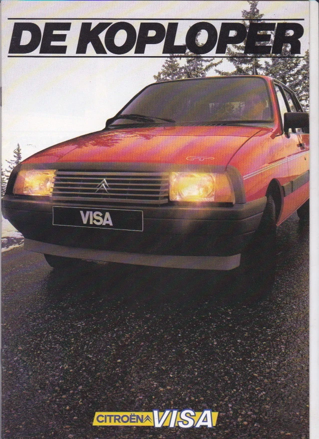 Citroen Visa 1984 gama mercado europeo folleto 16p en holandés 11E 11E RE GT, etc. Foto 1 de 1