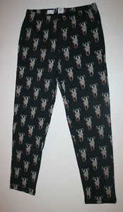 New Gap Kids Girls XXL 13 year Zebra Animal Face Black Leggings Crop Length Knit - Picture 1 of 2
