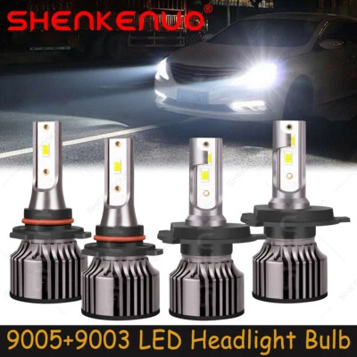 For Land Rover Range Rover 1996-2002 White LED Headlights Bulb High Low Beam V25 - Image 1 of 4