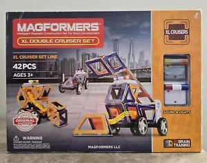 Magformers XL Double Cruiser Set - Rescue Truck Crane Lights & Sound 42 Pieces - Picture 1 of 9