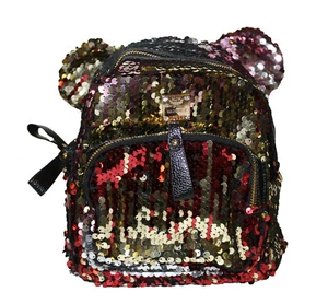 PRESTIGE BIATTA REVERSIBLE SEQUINS BAGPACK with MOUSE EARS - Picture 1 of 4