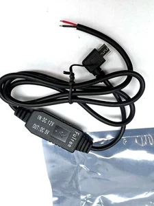 12 VDC auf 5VDC 3A 90 Grad abgewinkelt Micro USB Adapter 30" Kabel DC-DC Wandler - Bild 1 von 3
