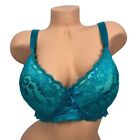NWT Sofra Full Coverage Lace Bra Plus Size 40DD Lightly Lined T-Shirt Bra Blue