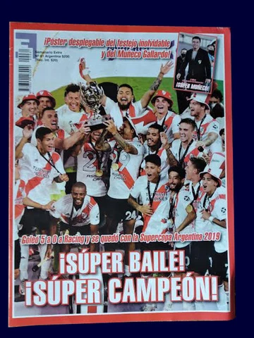 RIVER CHAMPION SUPERCUP 2019 vs RACING - Magazine Poster Argentina Cover