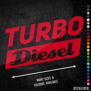 Turbo Diesel Auto Aufkleber groß viele Farben Größen JDM Dub PD130 PD150 Dirty TDI - Bild 1 von 27