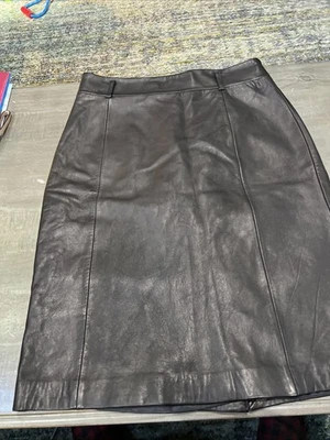 Falda de cuero de cordero BGSD marrón oscuro XL Foto 1 de 4