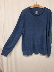 Fat Face Indigo Blue Unisex Pullover 100% Cotton Crew Neck Size L  a - Picture 1 of 19