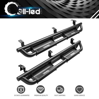 6" Running Boards Drop Step Bars for 2005-2023 Toyota Tacoma Double Crew Cab BLK Foto 1 de 4