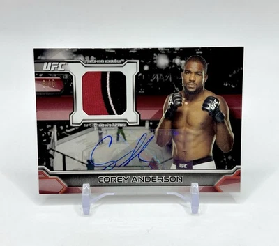 Corey Anderson 2016 Topps UFC Knockout Auto Relic Ruby Red 8/8 Card 1/1 SSP Rare - Image 1 of 3