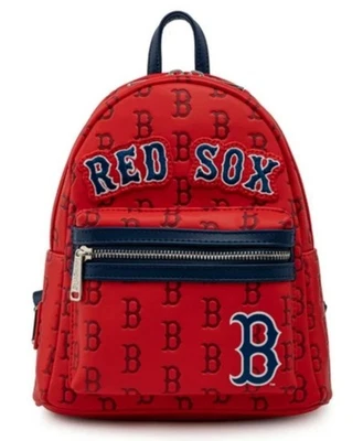 Loungefly MLB Boston Red Sox логотип рюкзак красный синий бейсбольная команда Boston новый - Изображение 1 из 4