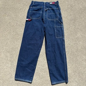 Tommy Hilfiger Carpenter Jeans Dark Wash Denim Utility Pockets Size 18 - Picture 1 of 4