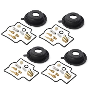 Carburetor Repair Kit Diaphragm Rebuild 4 sets For Kawasaki ZZR600D 1990-1992 - Picture 1 of 7