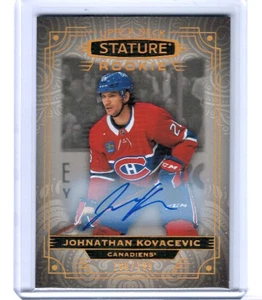 2023-24 UD Stature Johnathan Kovacevic Rookie 22/23 Update Auto RC #'ed 100/199 - Picture 1 of 1