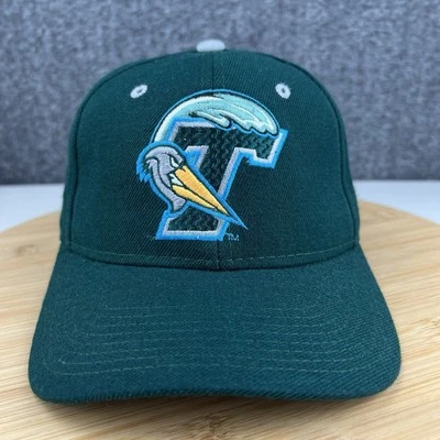 Vintage Tulane Green Wave Hat Cap Fitted Size 7 1/4 Logo Pelican Wool Blend - Image 1 of 4