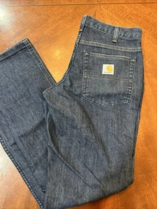 NWT Carhartt Work Womens Blue Jeans 393-83 Relaxed Fit Size 2 - Picture 1 of 8