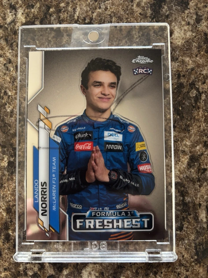 Topps Chrome Formula 1 #199 2020 Lando Norris/F1 Freshest RC Auto Foto 1 de 3