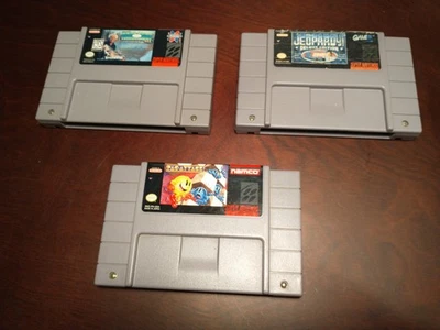 SNES Lot, Pac Attack, Bass Tournament, Jeopardy, Super Nintendo NES 314 - Image 1 of 4