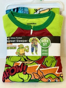 Teenage Mutant Ninja Turtle Footed Sleeper Blanket Pyjama 5T Nickelodeon - NEU - Bild 1 von 5