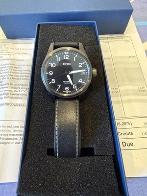 Conjunto de relógio Oris Big Crown ProPilot preto - Imagem 1 de 4