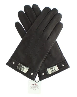 Guantes de cuero Coach para mujer 82045, guantes forrados de cachemir, precio de venta sugerido por el fabricante 128 USD Foto 1 de 4