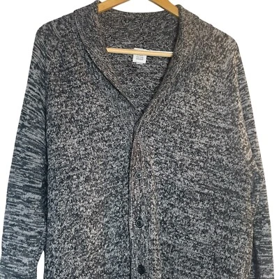 Cárdigan Suéter Gap Para Hombre Grande Gris jaspeado Chal Cuello Abotonado Academia Twee Foto 1 de 4