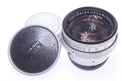 ✅ ZEISS CONTAX 50MM 1.5 SONNAR T *RARE MODEL* RANGE FINDER MOUNT LENS CAPS - Image 1 of 4