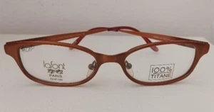 JEAN LAFONT PARIS 100% TITANE TITANIUM EYEGLASS FRAMES TABOU 48 50 BROWN FRANCE - Imagen 1 de 4