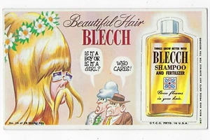 1969 Topps Wacky Ads #15 BLECCH SHAMPOO & FERTILIZER long perf ex - Imagen 1 de 2