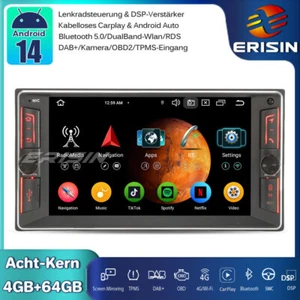 8-Kern Android 14 Autoradio GPS DAB+FM Toyota Corolla RAV4 Vios Vitz Prado Hilux - Bild 1 von 21