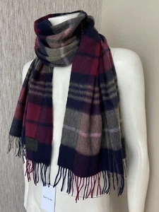 Paul Smith Astracán Tartán Cuadros Bufanda Fabricado en Escocia Venta 145€ BNWT - Imagen 1 de 12