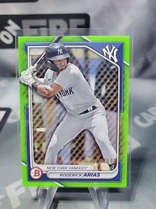 2024 Bowman Prospects Neon Green #BP-100 RODERICK ARIAS /399 New York Yankees - Picture 1 of 3