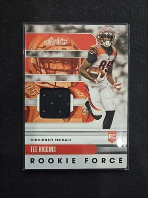 2020 Panini Absolute Football Tee Higgins RC Rookie Force Patch #10 - Image 1 of 2