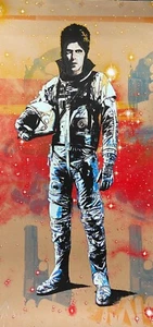 Bowie Testdruck 36x18 Unikat und verso hat Sabotagefilm von Blunt Graffix - Bild 1 von 4