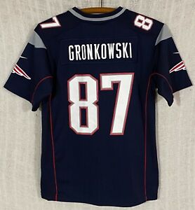 Rob Gronkowski Boy's Large New England Patriots #87 Nike On Field Game Jersey