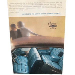 Vintage 1965 Chevrolet Chevy Caprice Custom Sedan Ad Advertisement - Picture 1 of 4