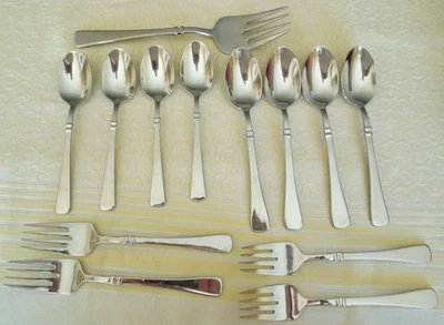 Lot of 13 pieces  Oneida 18/10 Stainless BERGEN Pattern - Image 1 of 4